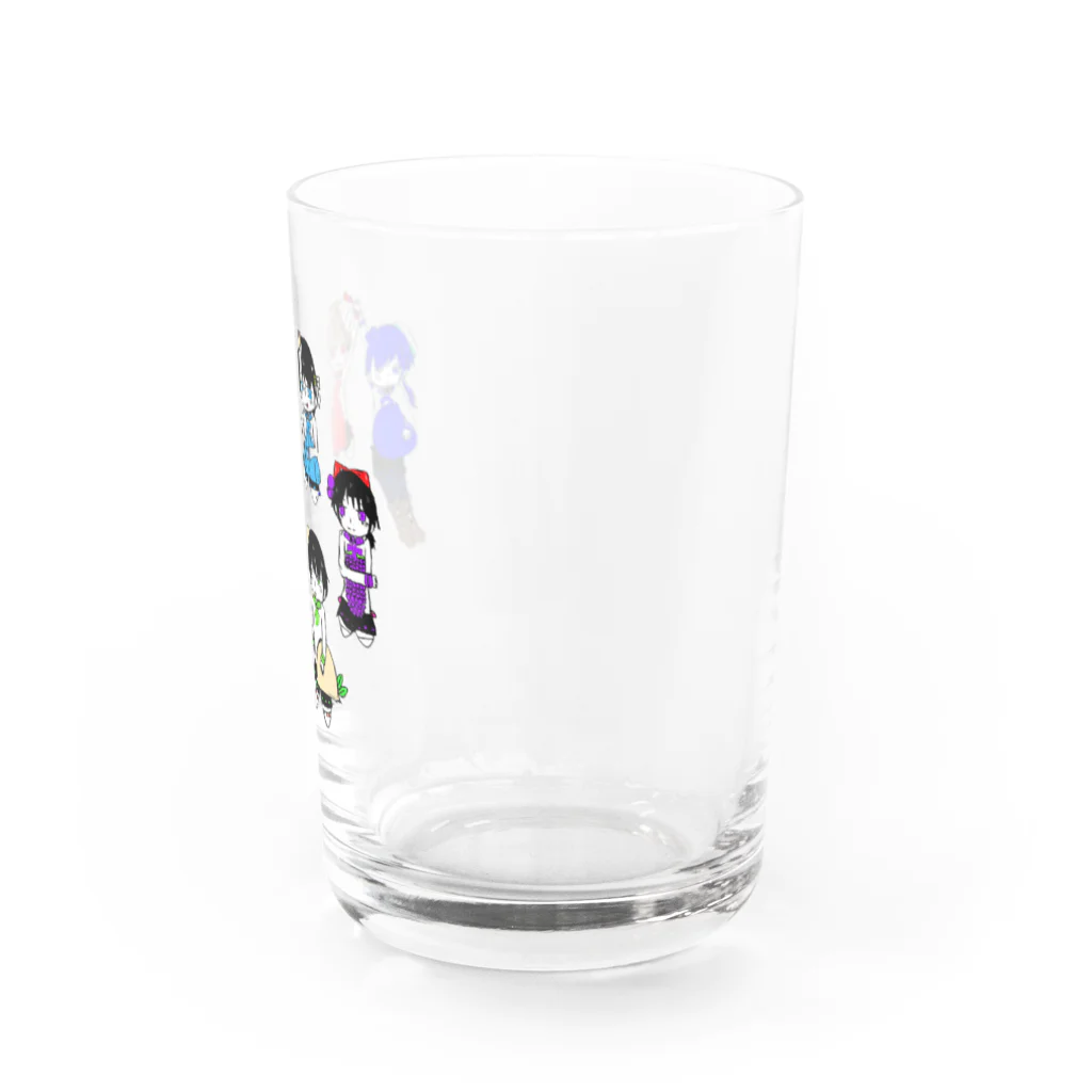 情報電波局の仲良し６にんぐみ Water Glass :right