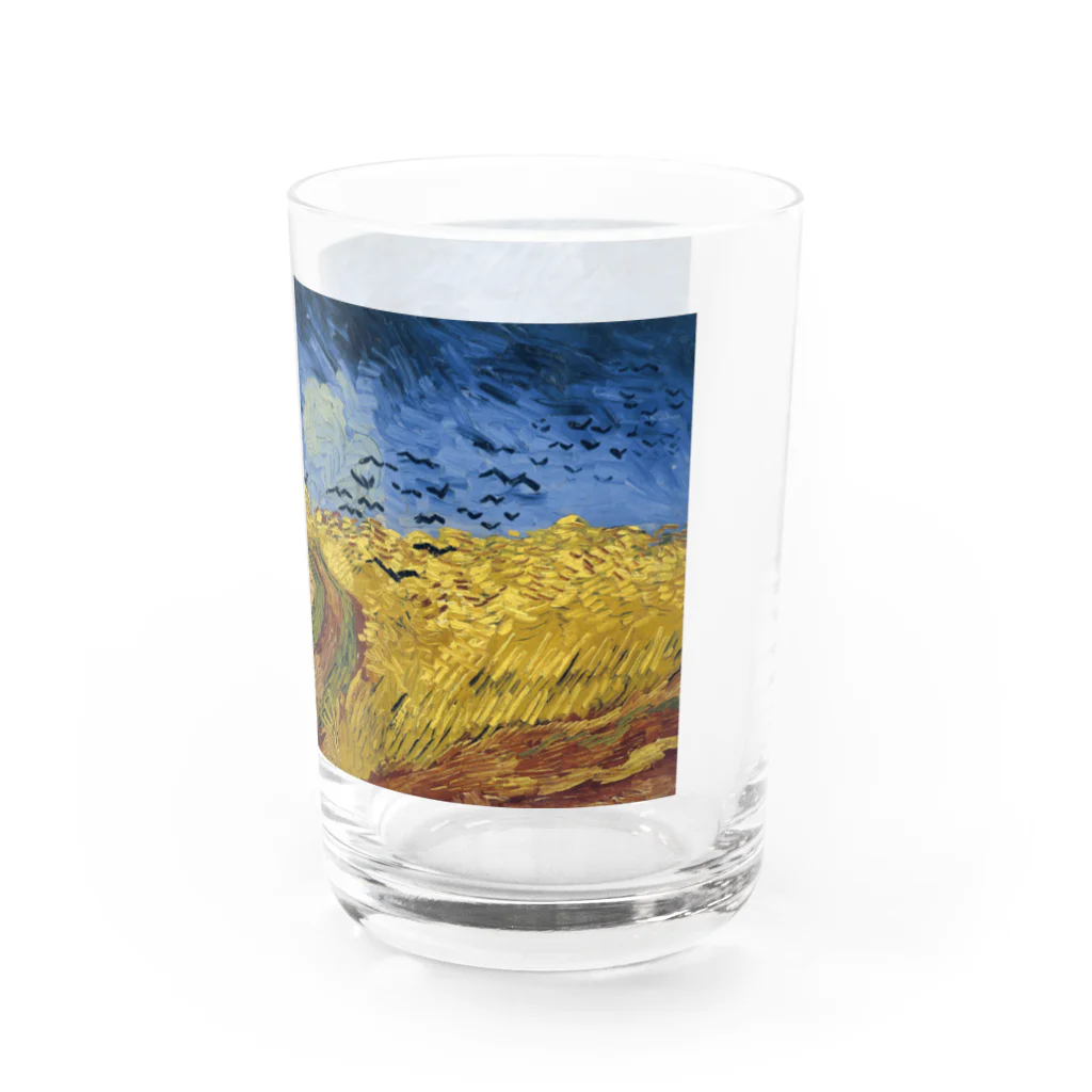 AOI Art Projectの【ゴッホ】カラスのいる麦畑 Water Glass :right