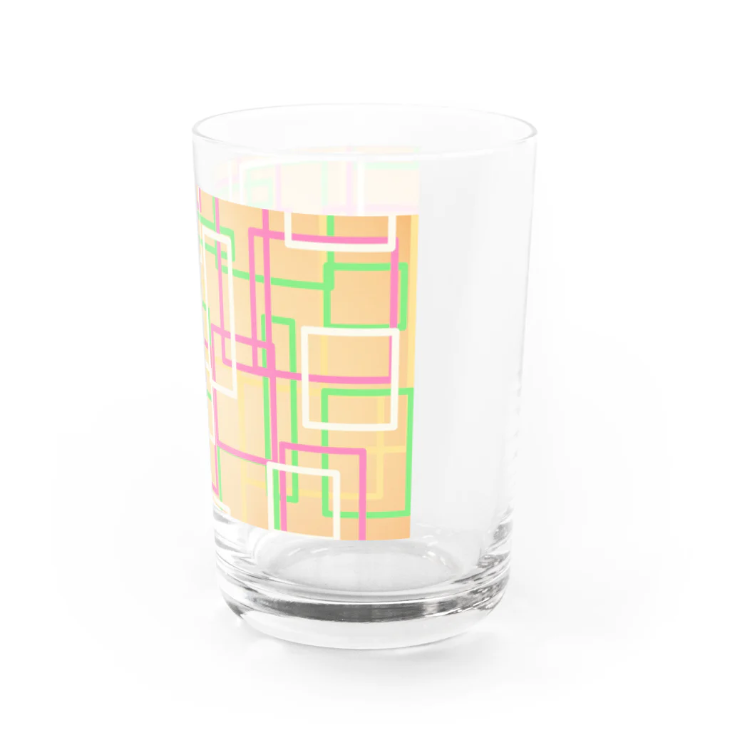 スキー場のゆきのオレンジ四角隊 Water Glass :right