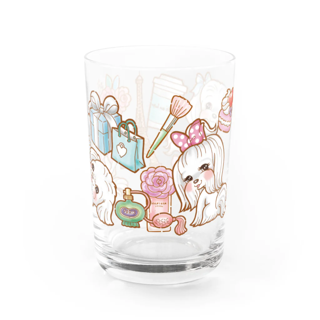 あとりえピノコのパリモードマルチーズちゃん Water Glass :right