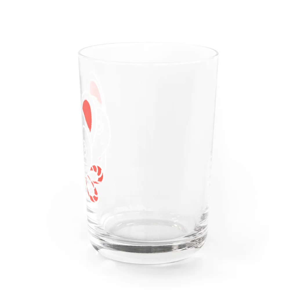 うらめし屋　の福犬ちゃん　白 Water Glass :right