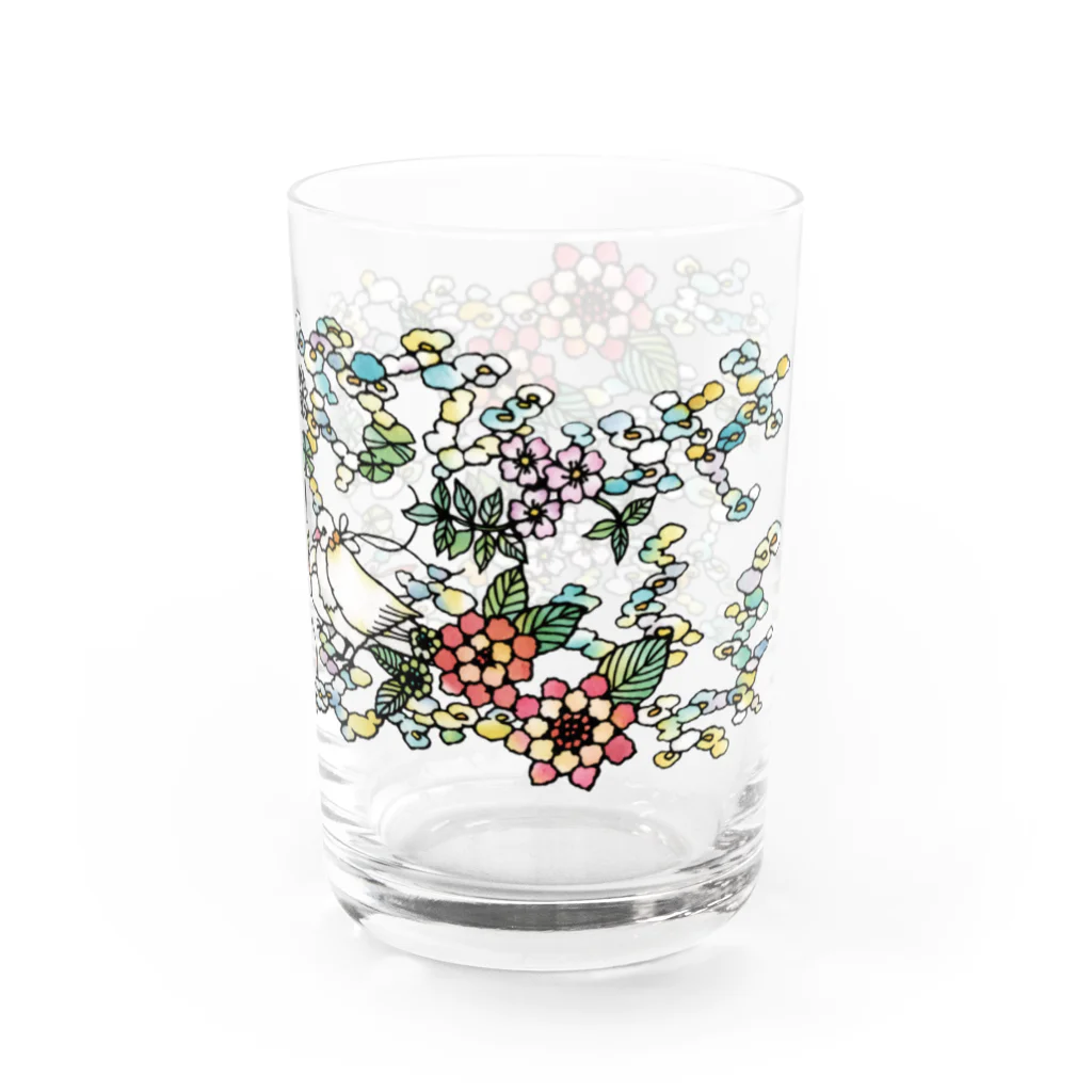 tokeisou / 切り絵の切り絵 / 離々の花かんむり Water Glass :right