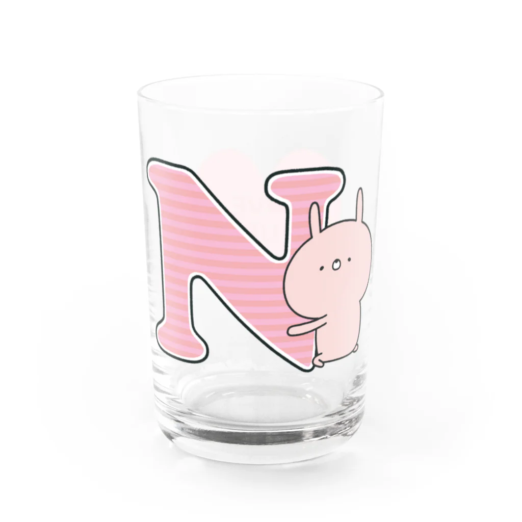 ユウィズのラブカップルうさぎ🧡N Water Glass :right