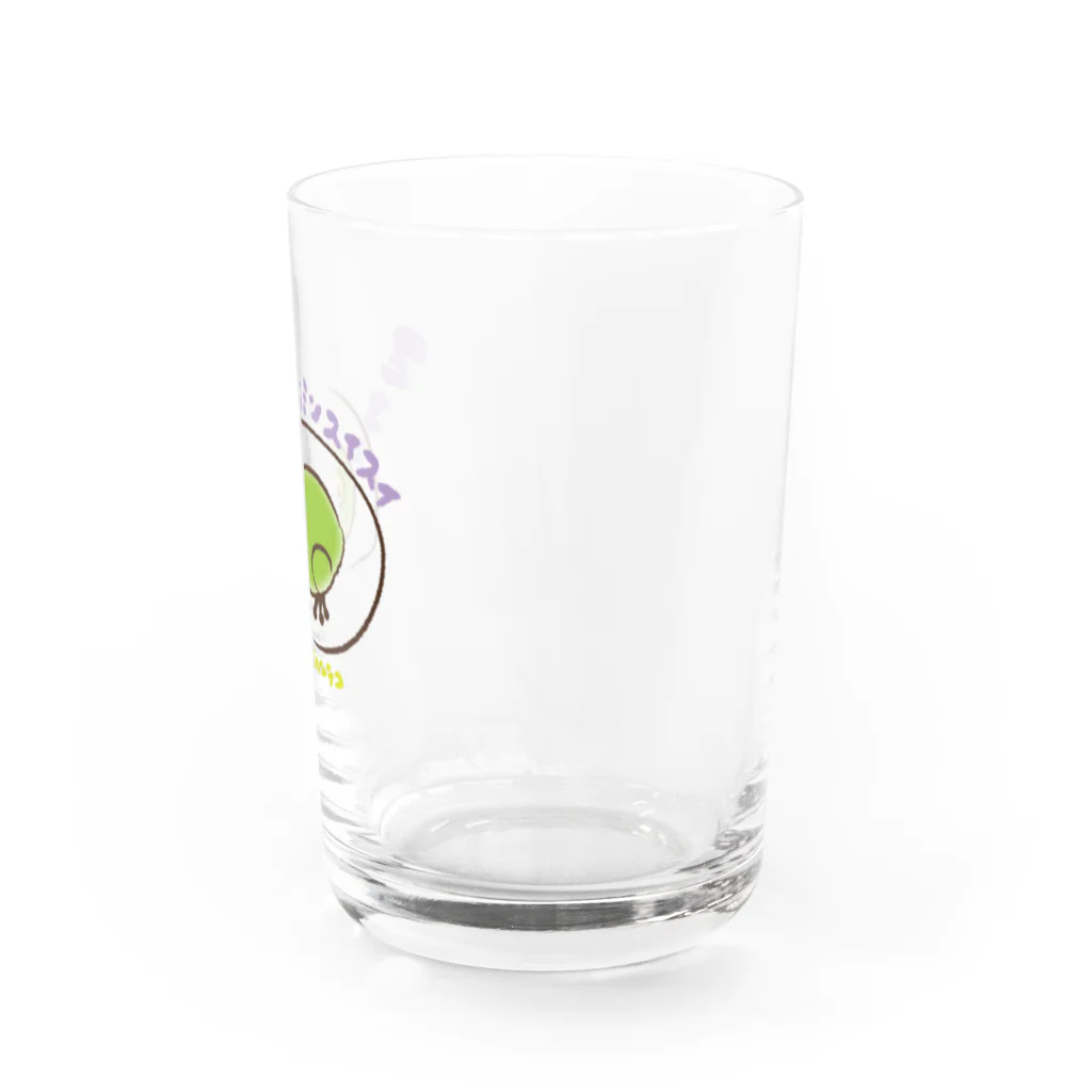 ＿---＿の冬眠スイスイ Water Glass :right