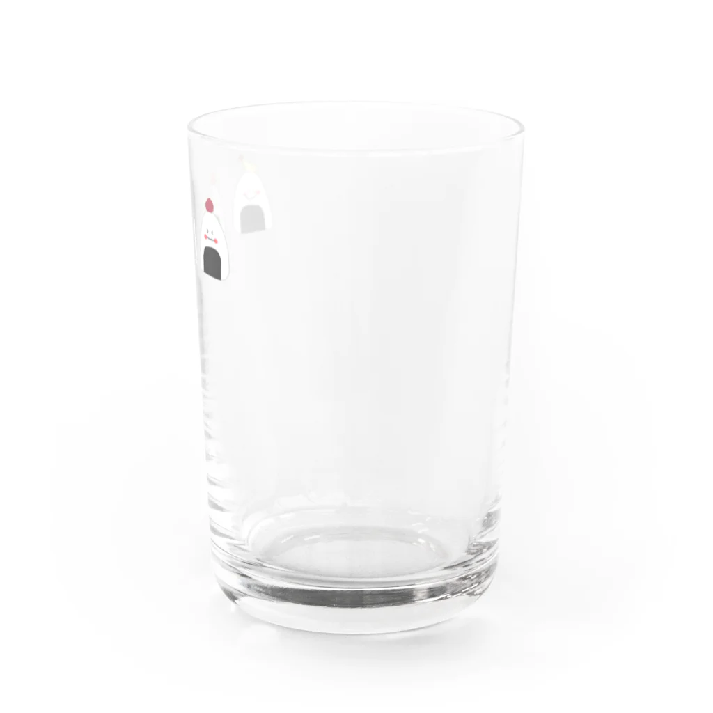 ポケットにビスケット🍪のおにぎり三兄弟 Water Glass :right