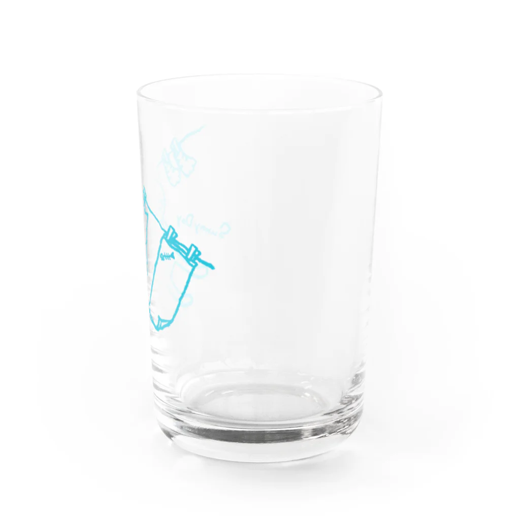 KITARO-GHEE suzuri shopのSunny Day ネコ Water Glass :right