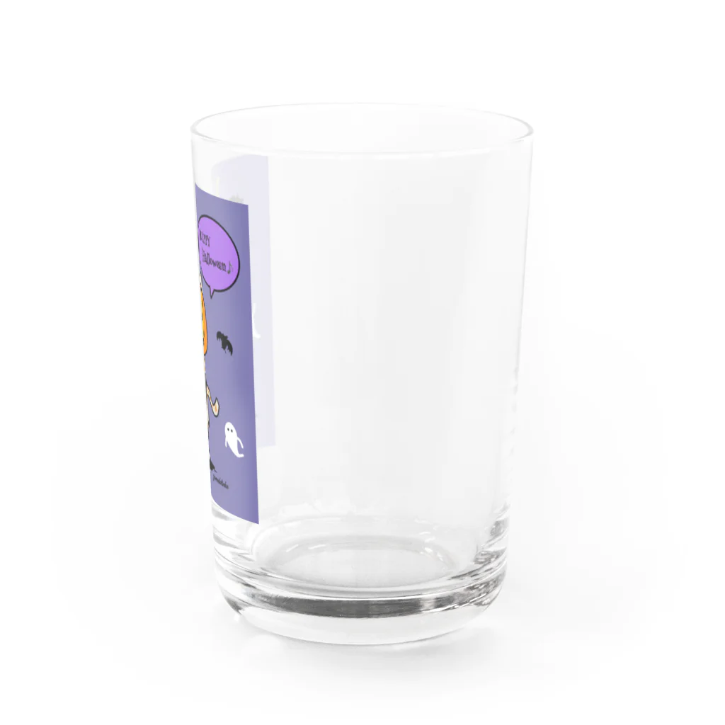 Yamadatinkuの猫　茶トラ　ハロウィーン Water Glass :right