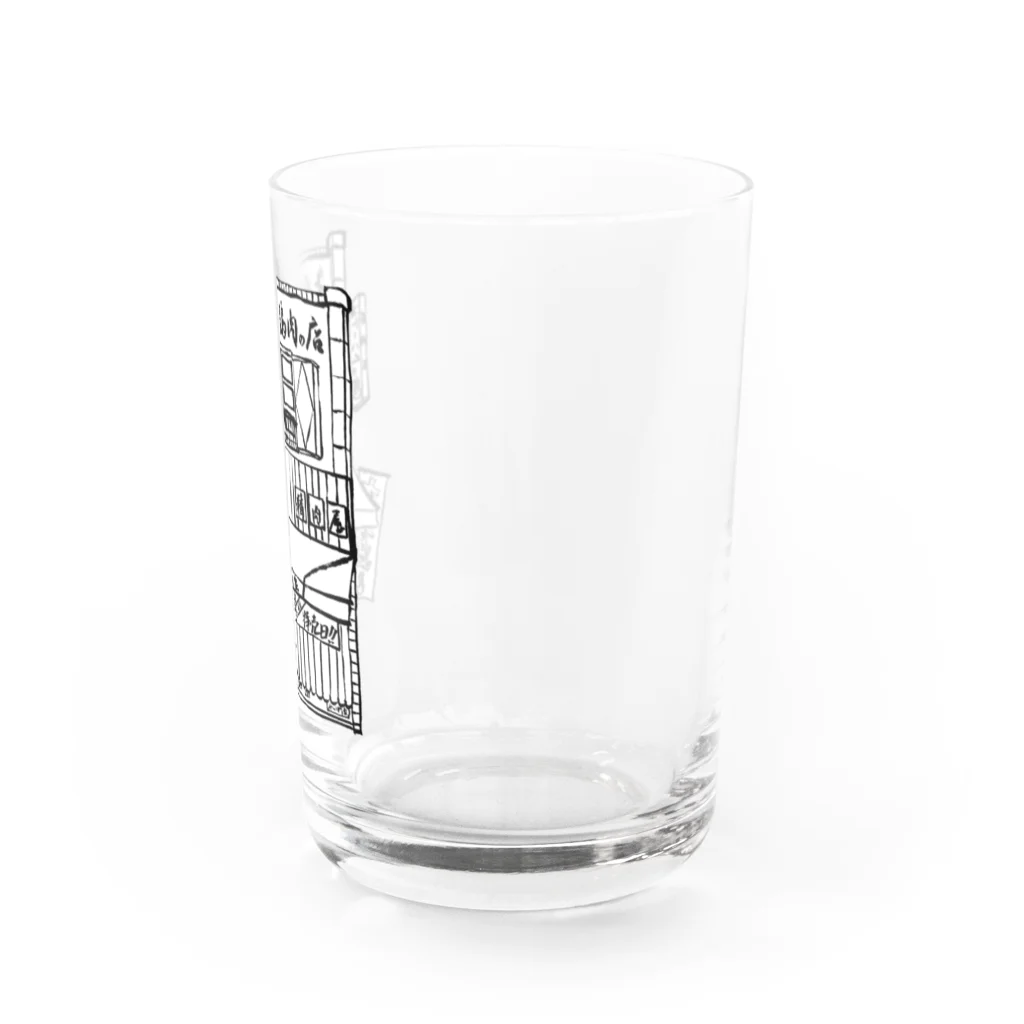 気ままに創作　よろず堂の精肉店モノクロ Water Glass :right