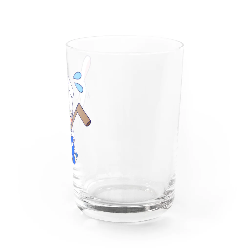 しゅのちゃんショップのお月見うさぎくん Water Glass :right