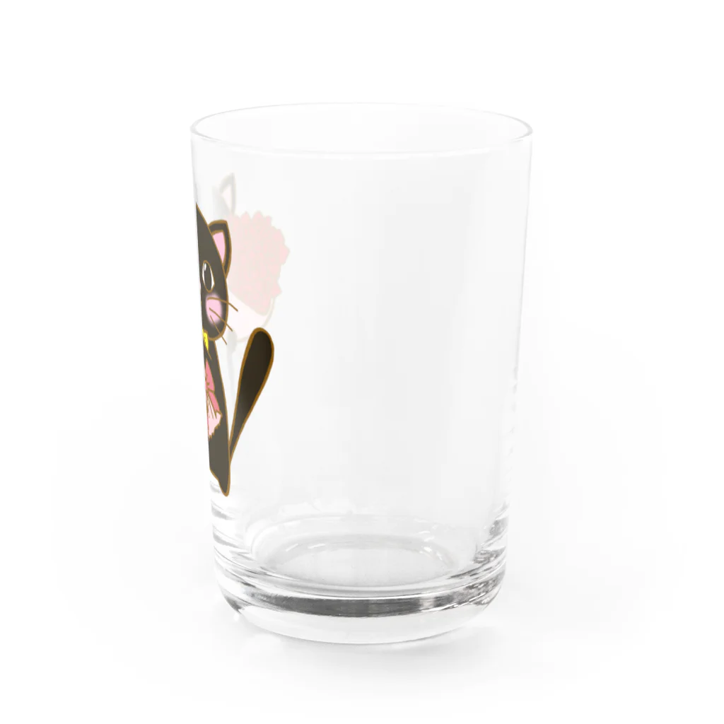 ハク先生《ほのぼの系イラスト描いてます》の貴方へ愛の花束を 黒猫さん Water Glass :right