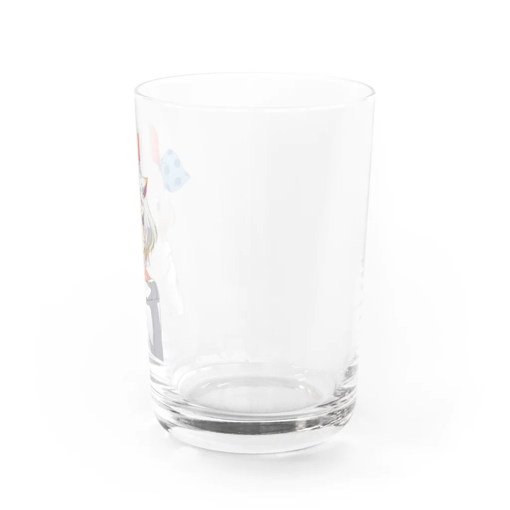 麦猫工房のしろ麦ネコさん Water Glass :right