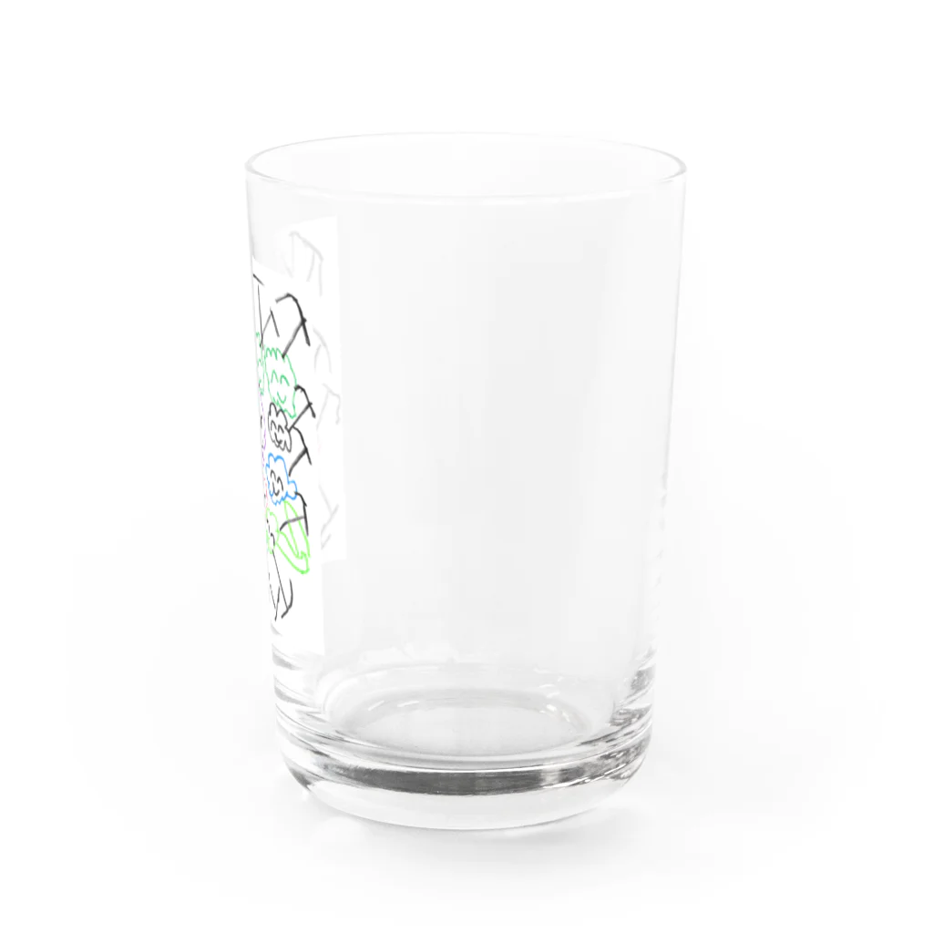 カラフルなすげー店のおはなちゃんかぞく Water Glass :right