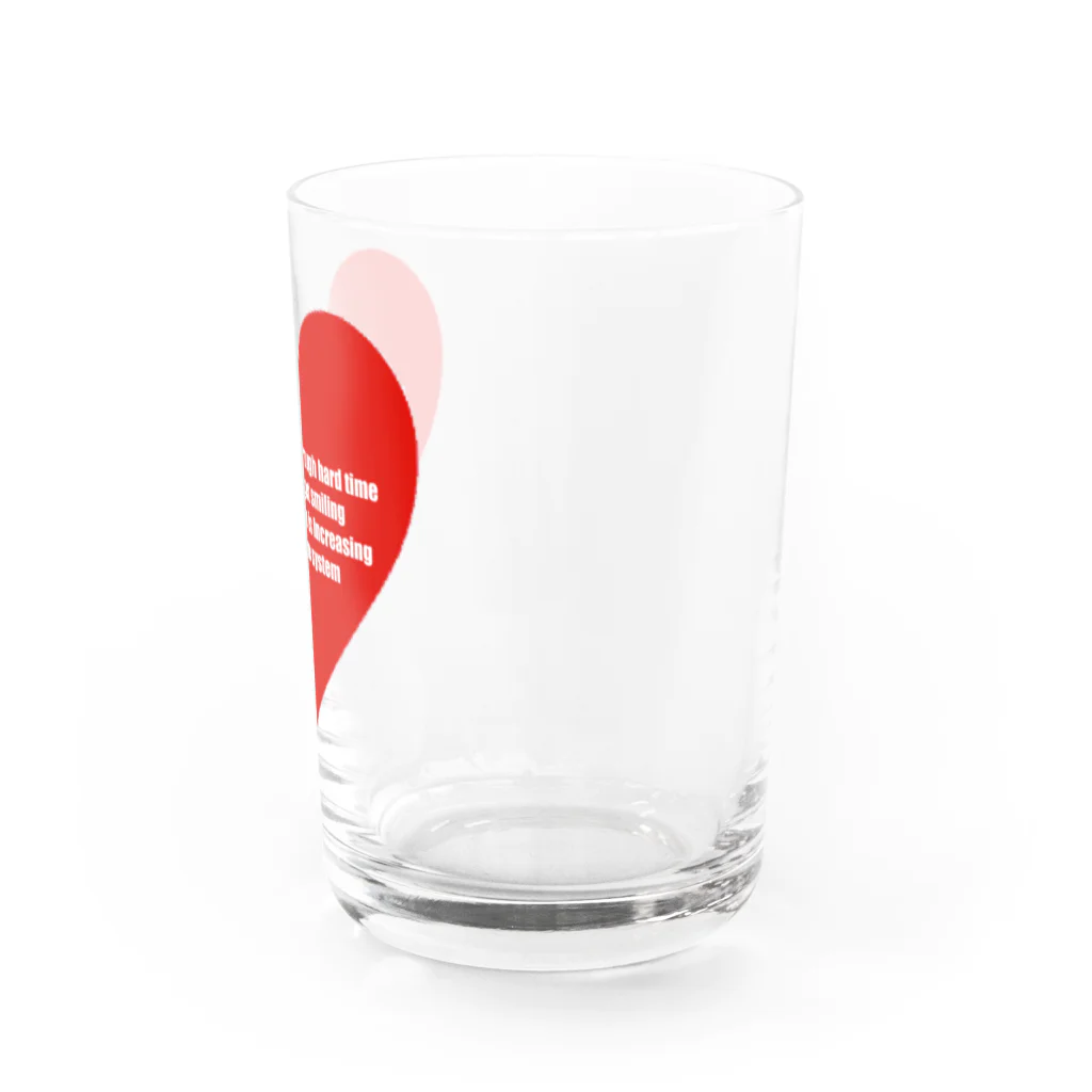 unixkaniのハートスマイル大 Water Glass :right