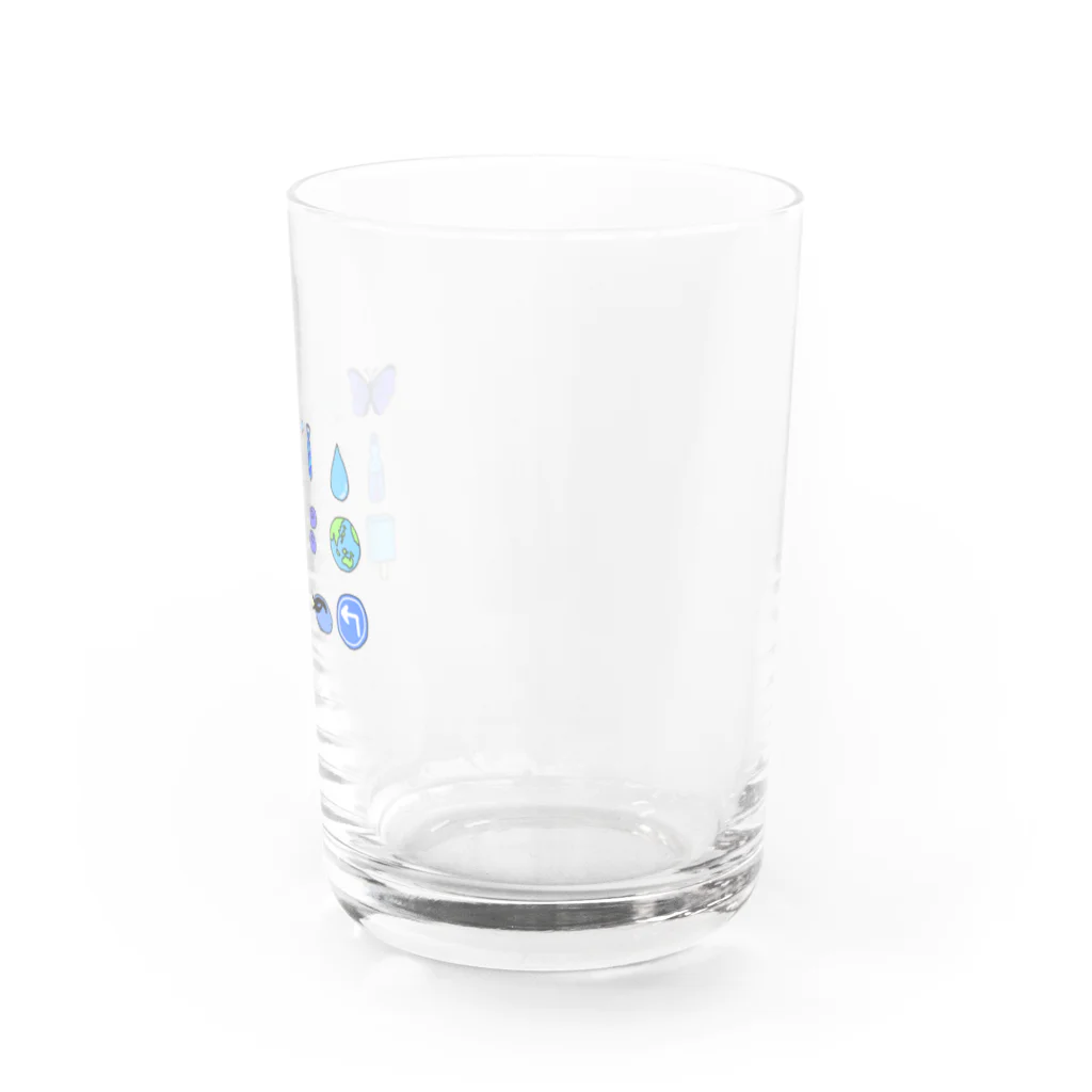 ゆぴぴのあおいろ Water Glass :right