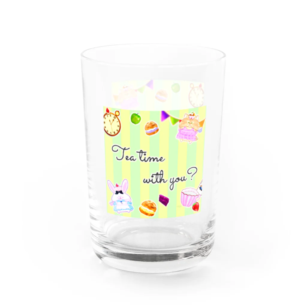 どるちぇ＊うさぎの【グラス】《ハロウィン》＊Tea time with you?*04帽子屋＊ Water Glass :right