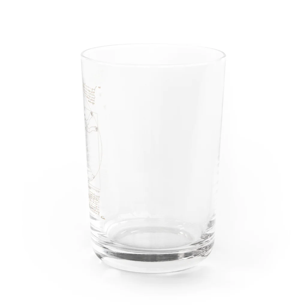 ひなたぐらしの犬体図　白 Water Glass :right