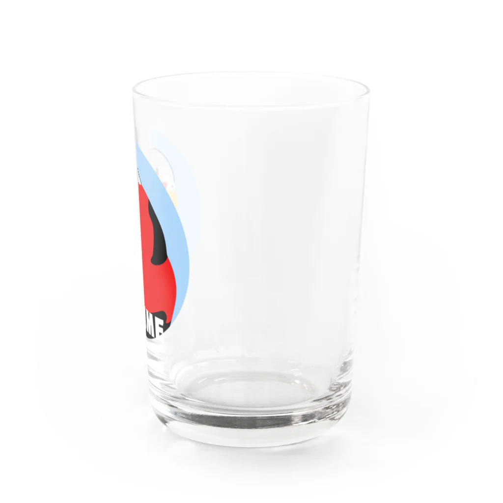 アルバトロスデザインのオトメズグロインコのヅラが出る出るグラス（ブルー） Water Glass :right