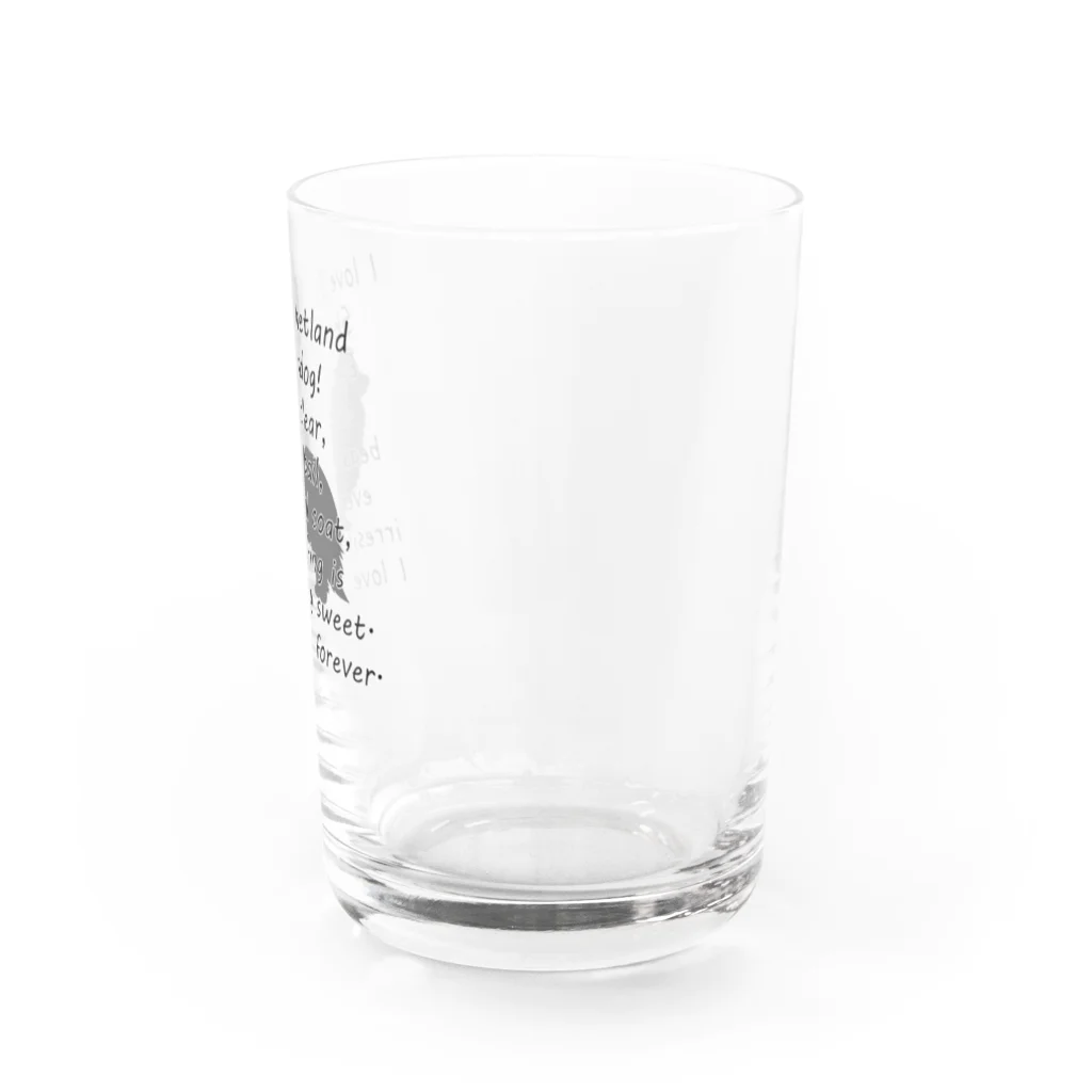 onehappinessのシェットランドシープドッグ Water Glass :right