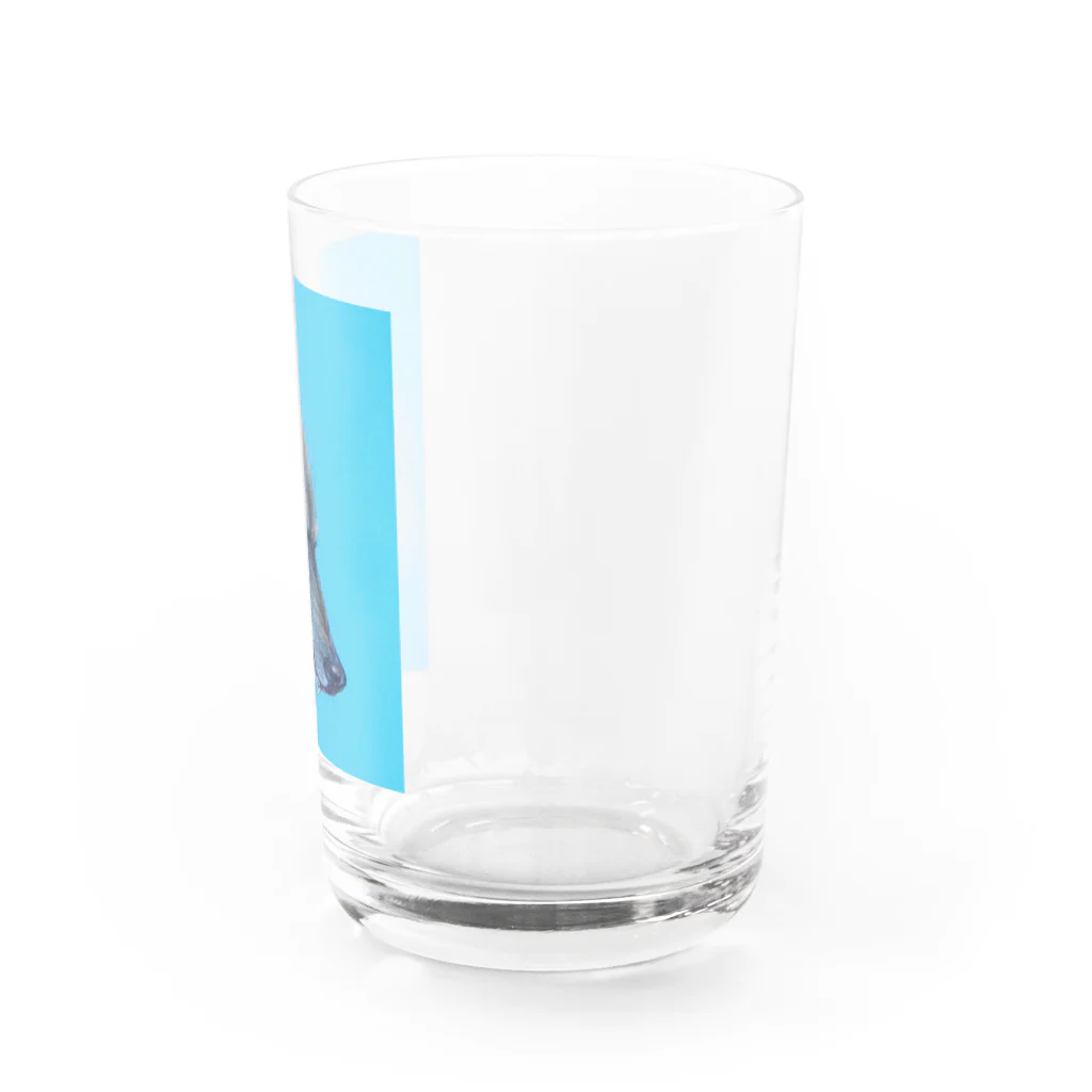 永久凍土の国の白夜のシベリアン狼 Water Glass :right