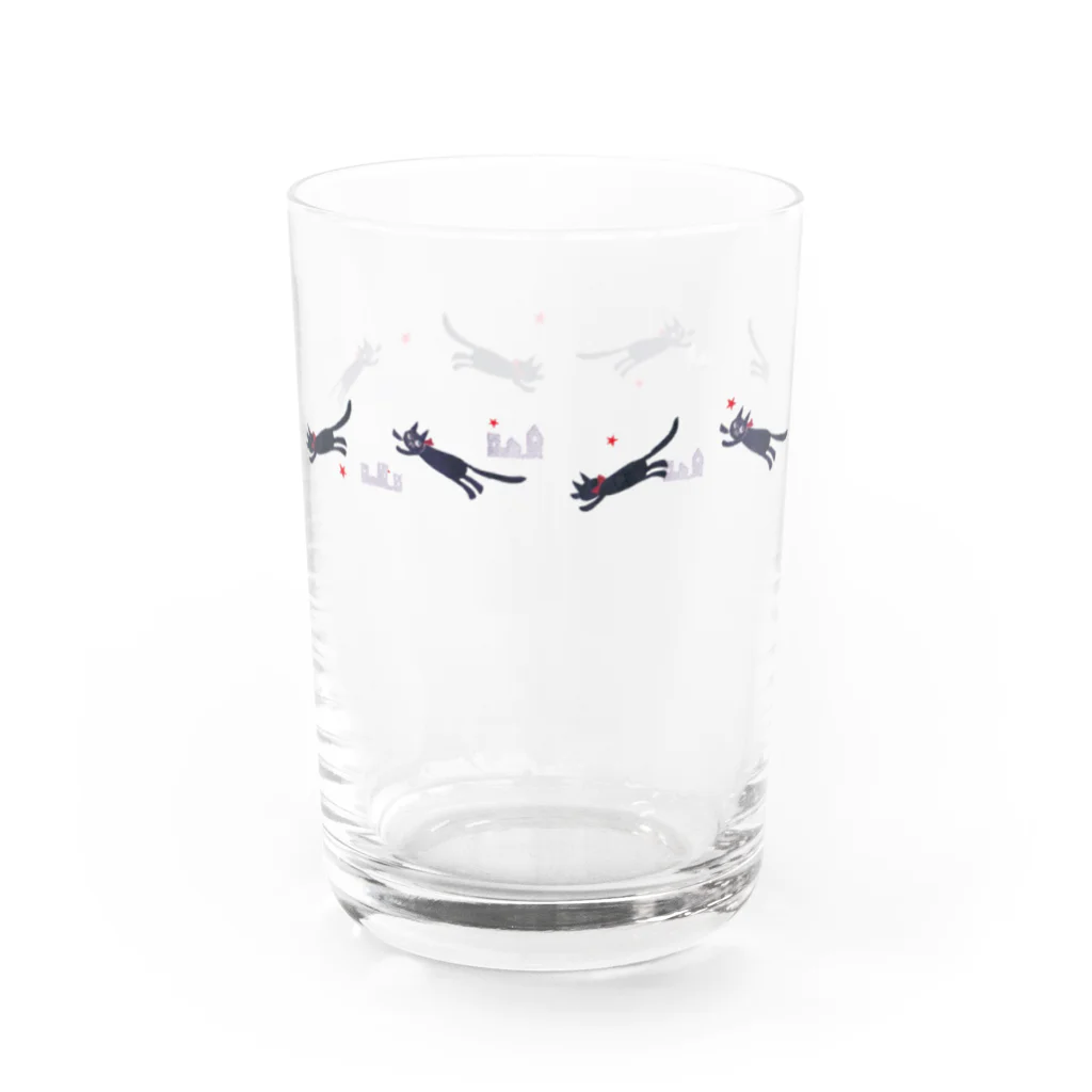 ツメサキの世界の夜を駈ける猫 Water Glass :right