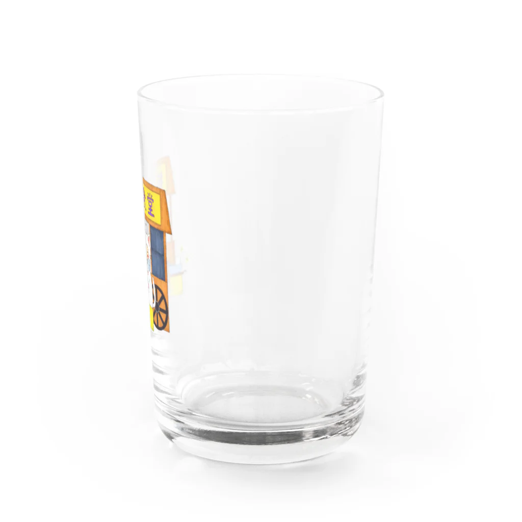 猫戦士のお店のちょんニャゲさんはお手入れ中 Water Glass :right