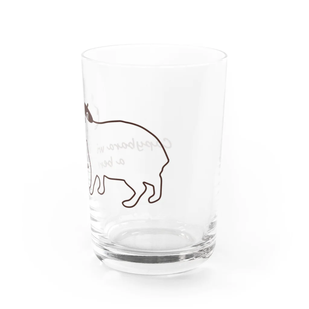 キッズモード某のカピバラとベレー帽 Water Glass :right