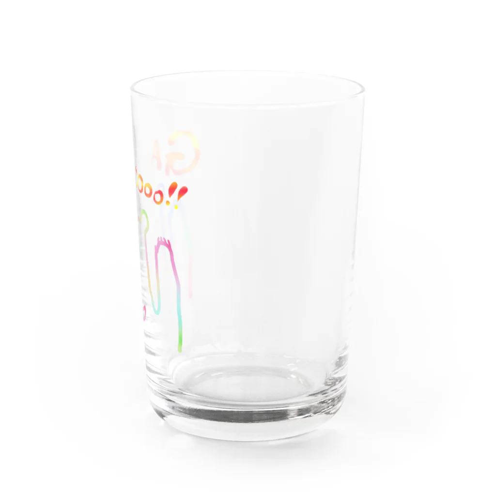 そらいろもようのくま。(カラフル) Water Glass :right