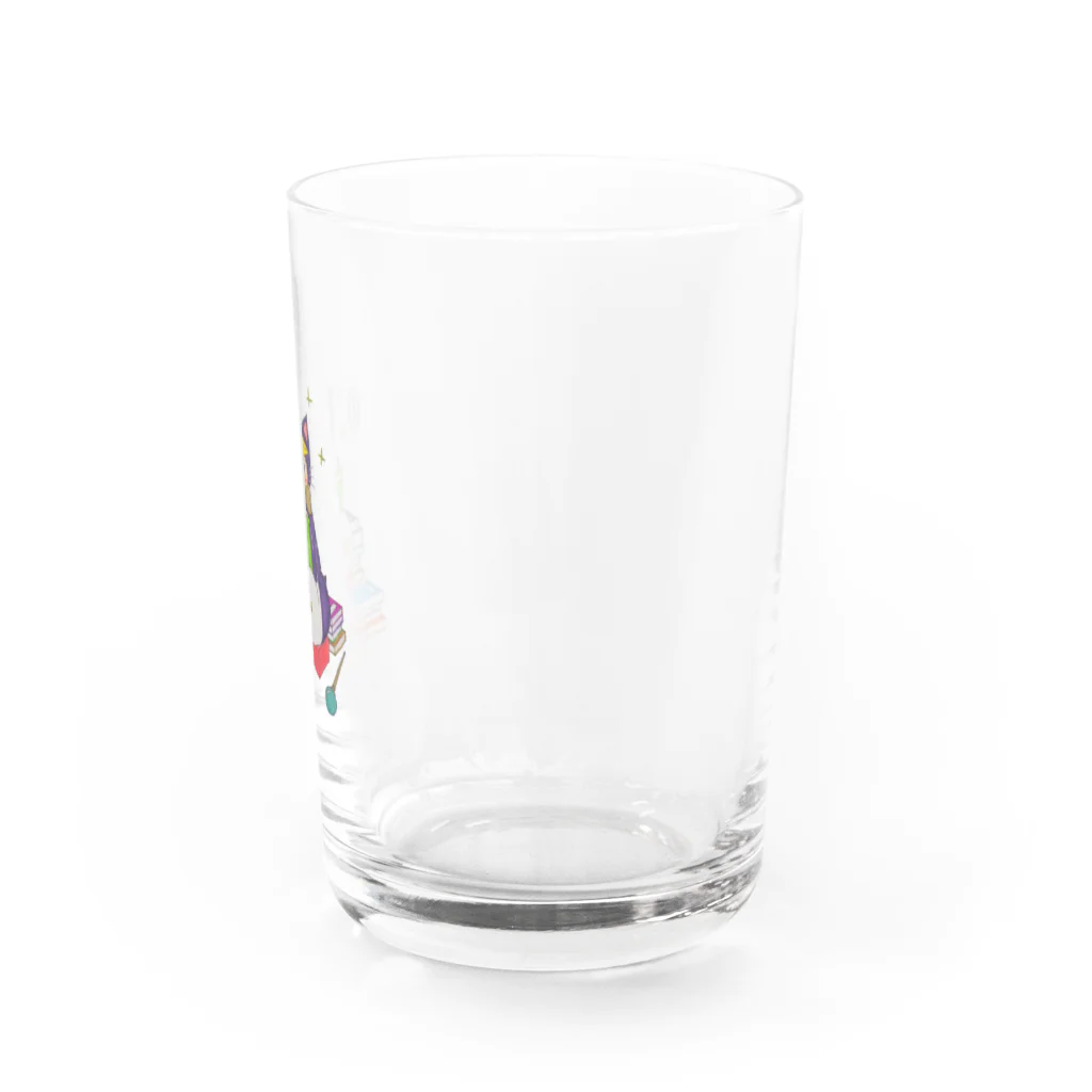 猫戦士のお店のしっかり者のぺんニャン軍曹 カラー Water Glass :right