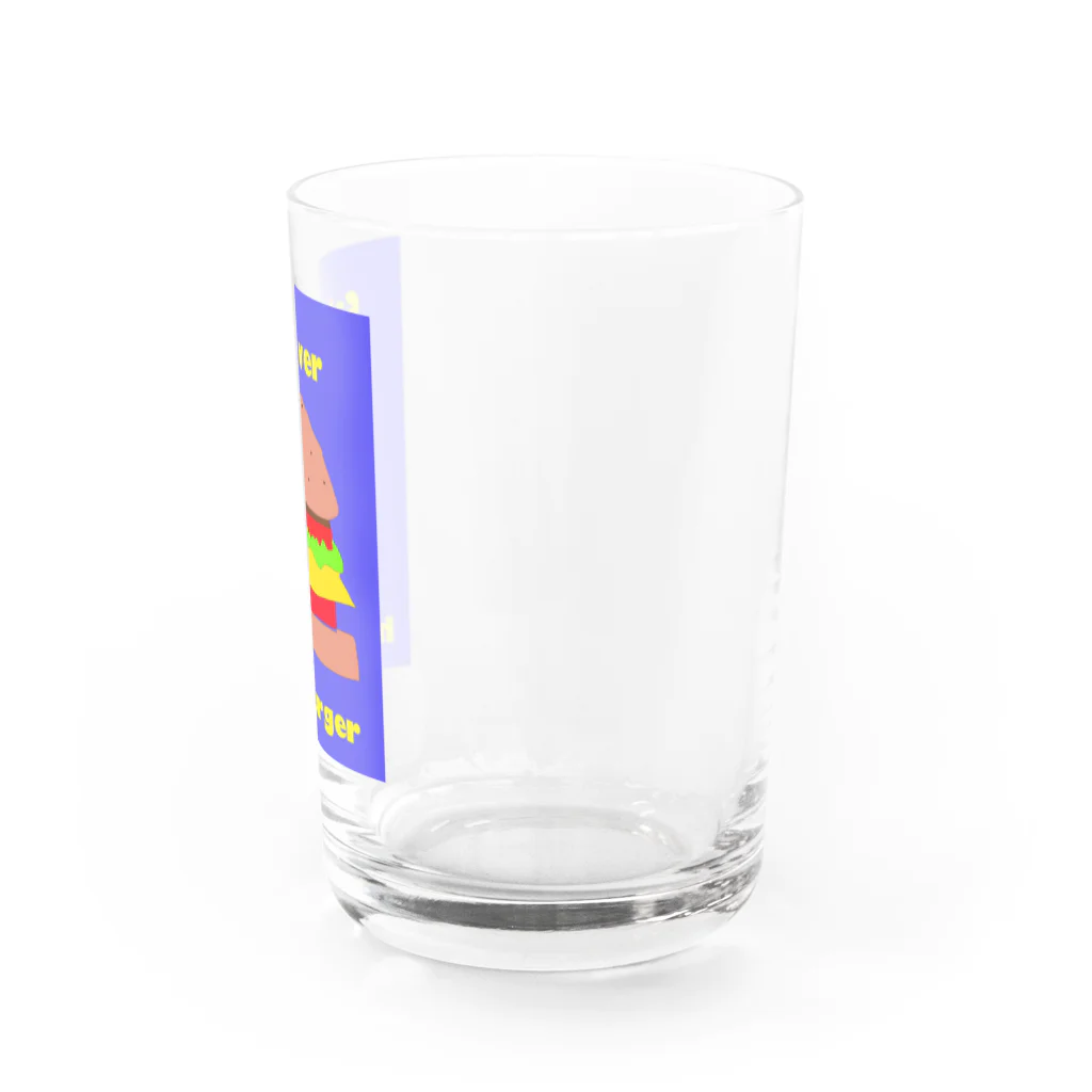  mouth monsterのCal over hamburger Water Glass :right