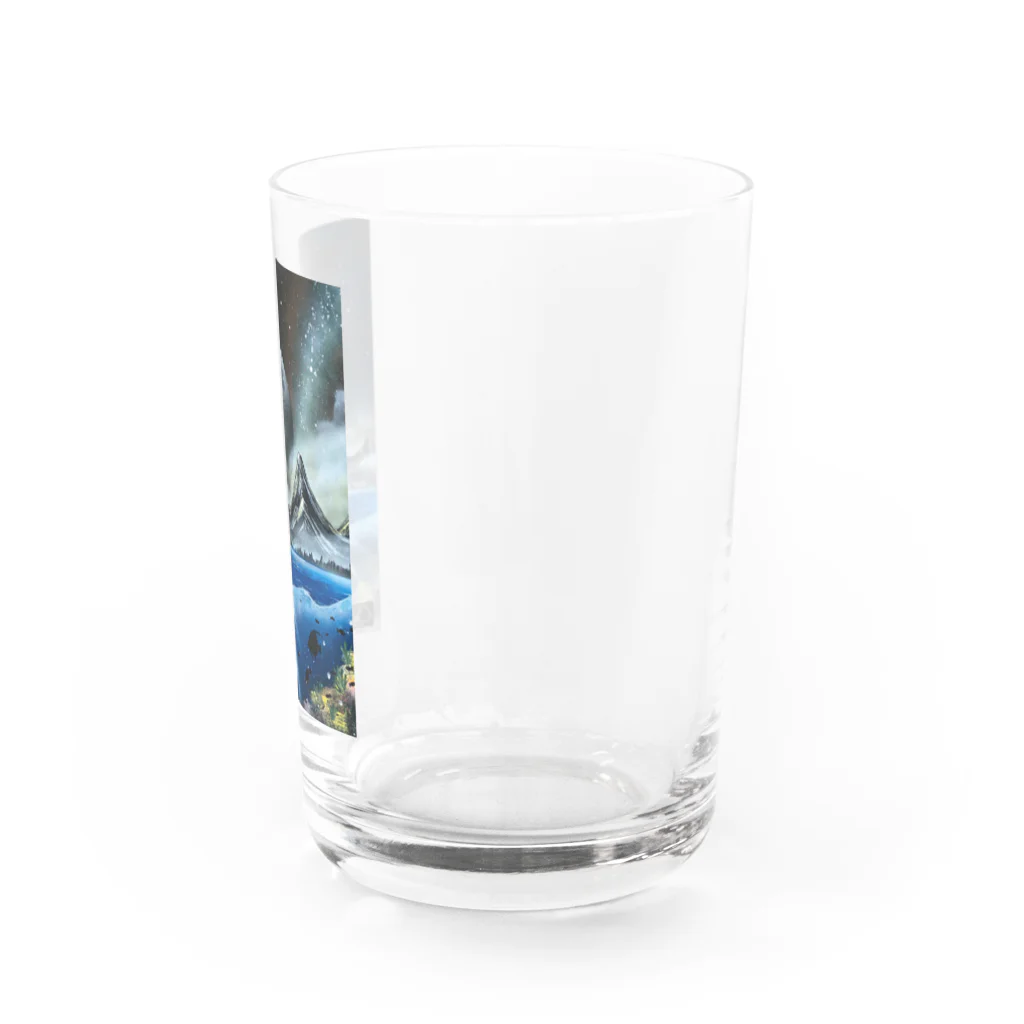 oshimuraのスプレーアート　月光🌕　オシムラサイン入り Water Glass :right