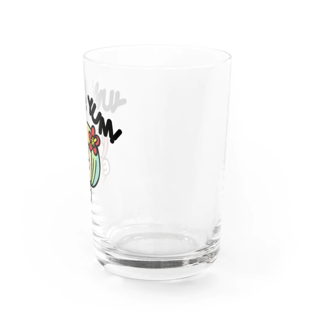 ハワイが大好きな女の子『HENOHENO MAPPY』のマラサダ(ハワイを愛するあなたへ) Water Glass :right