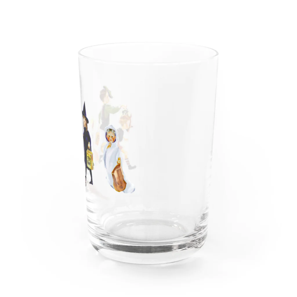 マツダヤスヨのイラストのTrick Or Treat Water Glass :right