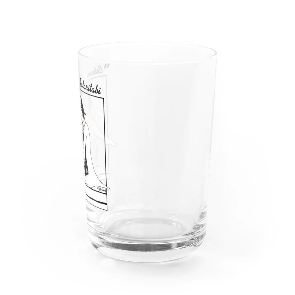 コトリッチのFUTARITABI記念モノクロ Water Glass :right
