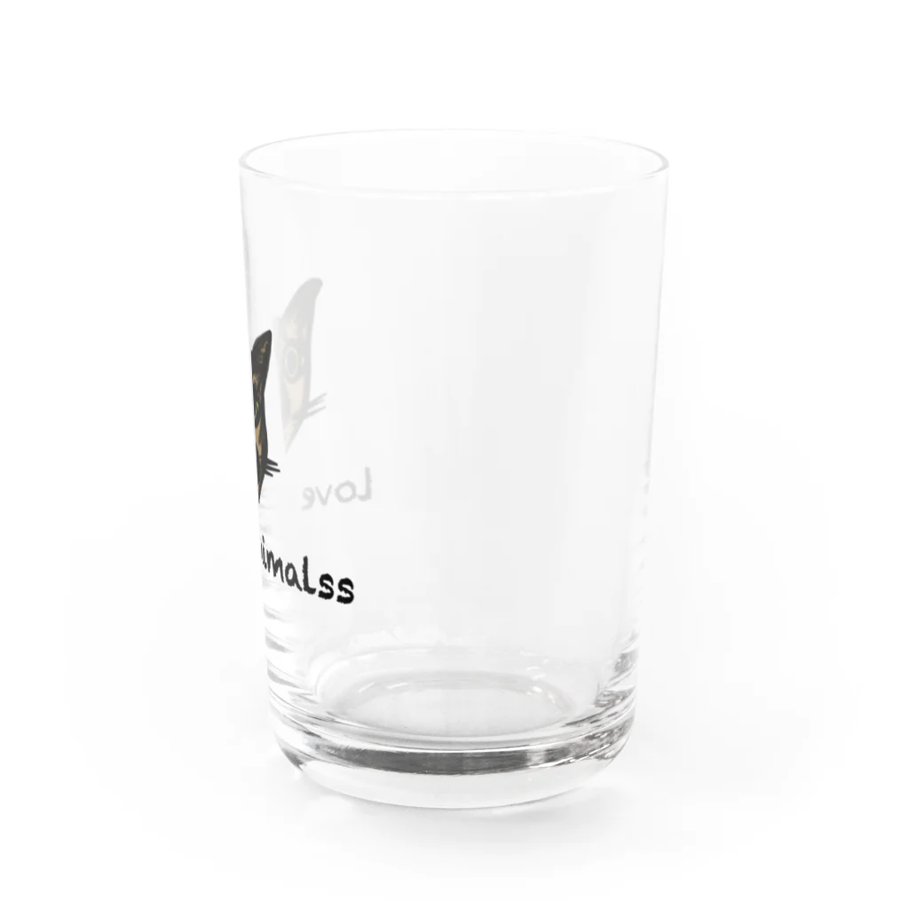 ラヴアニマルズのねこのぽーちゃん　動物救済プロジェクト Water Glass :right