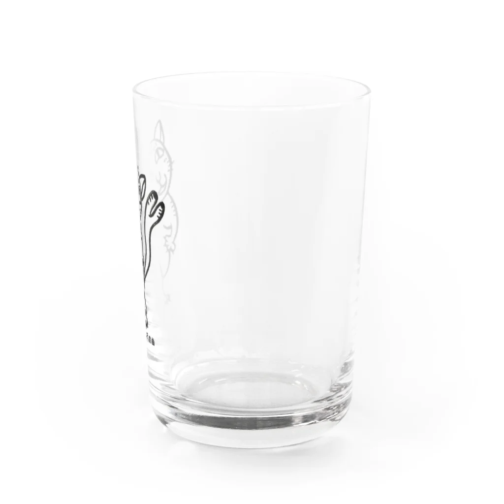 妖怪行進曲のねこまたさん　ロゴ入り Water Glass :right