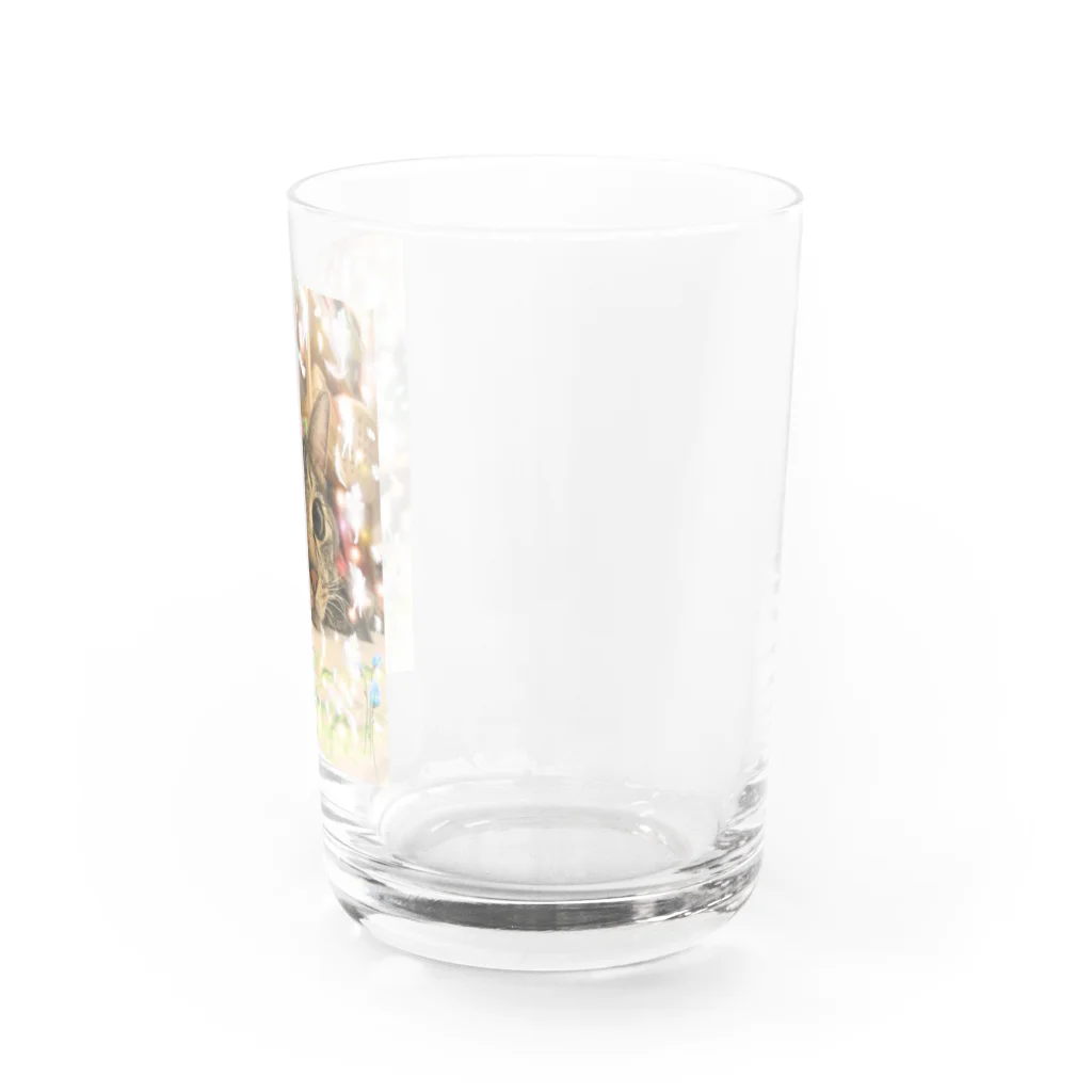 猫しゃちょうのキジトラのトラオくんinゆぽんた家 Water Glass :right