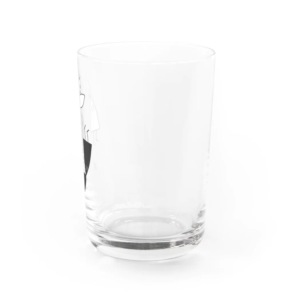 まはゆまの白黒ウサギ　回転反転 Water Glass :right