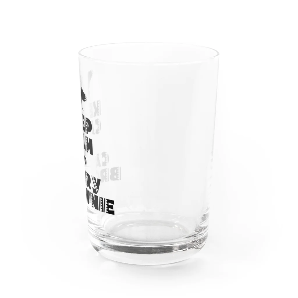 座敷ふくろうのKEEP CALM AND CARRY BROWNIE2 Water Glass :right