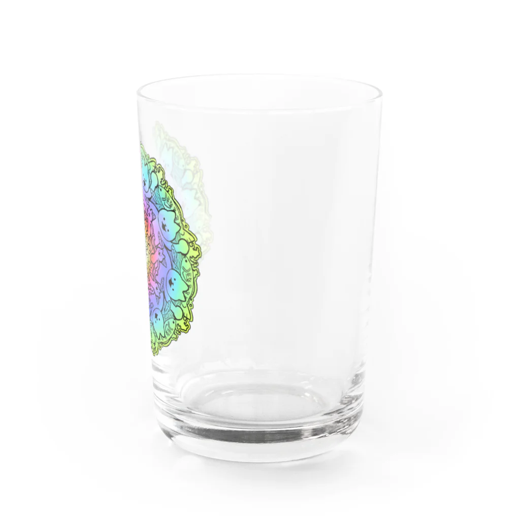 柄パゴスのねこまんだら（Rainbow） グラス右面
