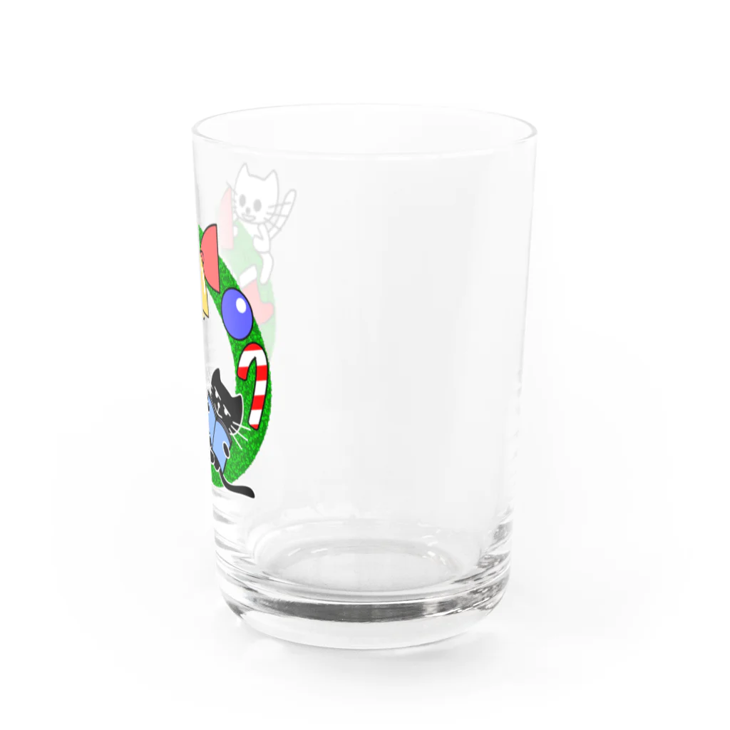 J's Mart 2ndのたまとクロとクリスマスリース Water Glass :right