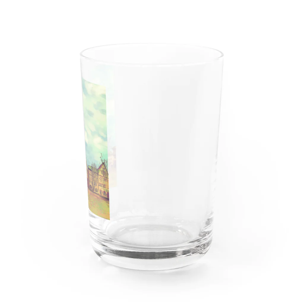 ふわりの絵画のような街（冬色） Water Glass :right