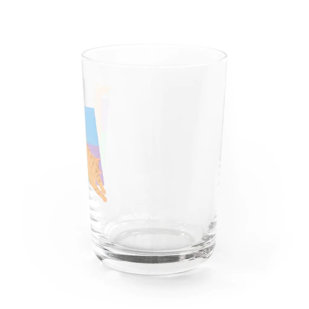 0faceの10cat_square Water Glass :right