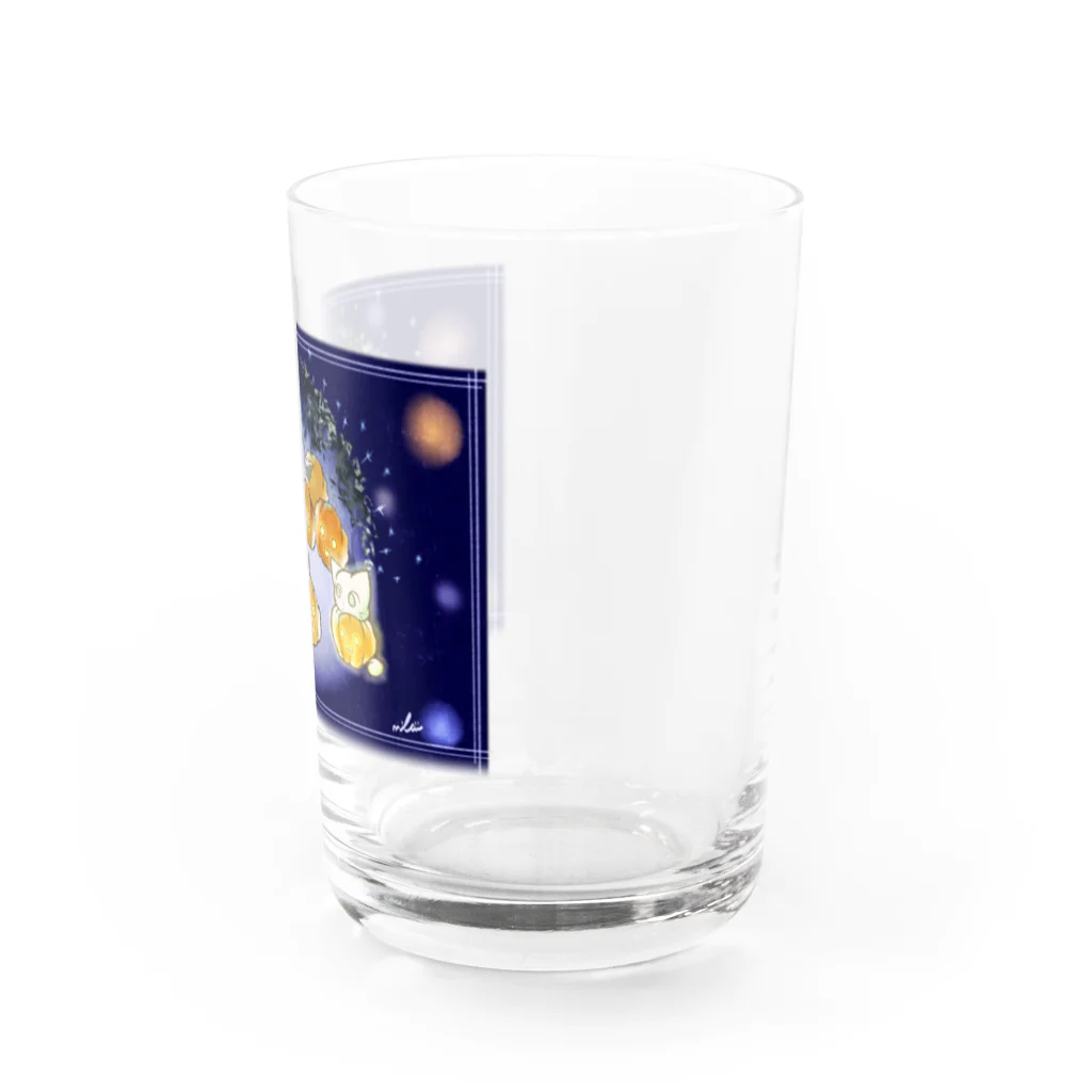 ぷぅ猫堂のネコキノコのハロウィンパーティー Water Glass :right
