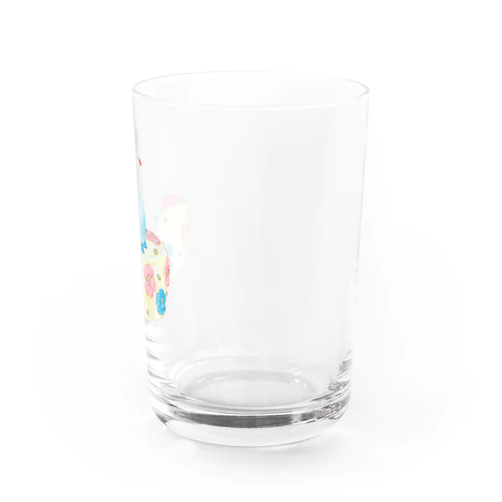 yosyos_SHOPのすてきな白鳥とケーキ Water Glass :right