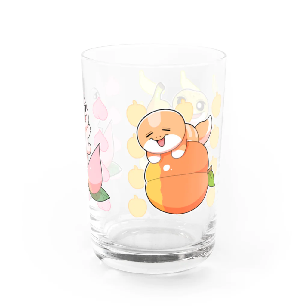 レオパとニシアフのケニーレインローズのレオパニシアフくだもの Water Glass :right