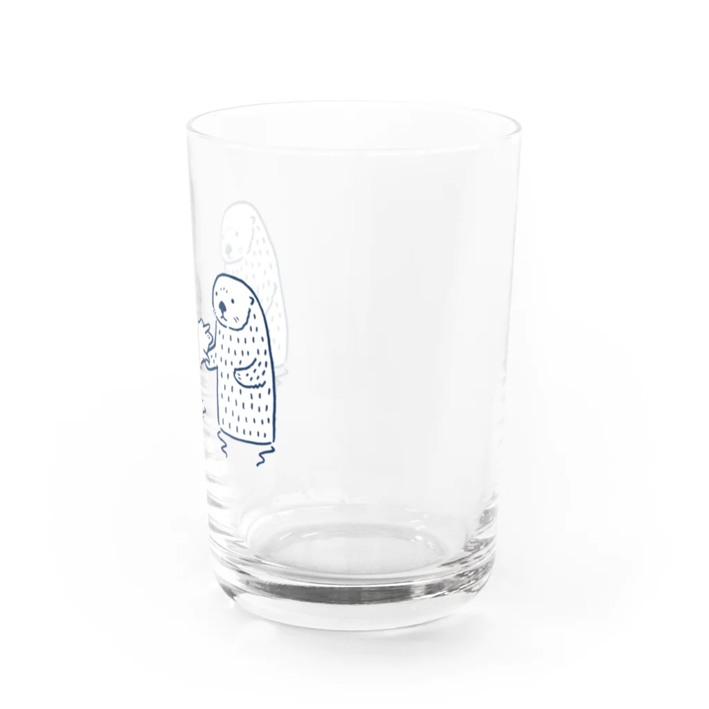 ラッッッコ屋のラッッッコ「手つなぎ水平」 Water Glass :right