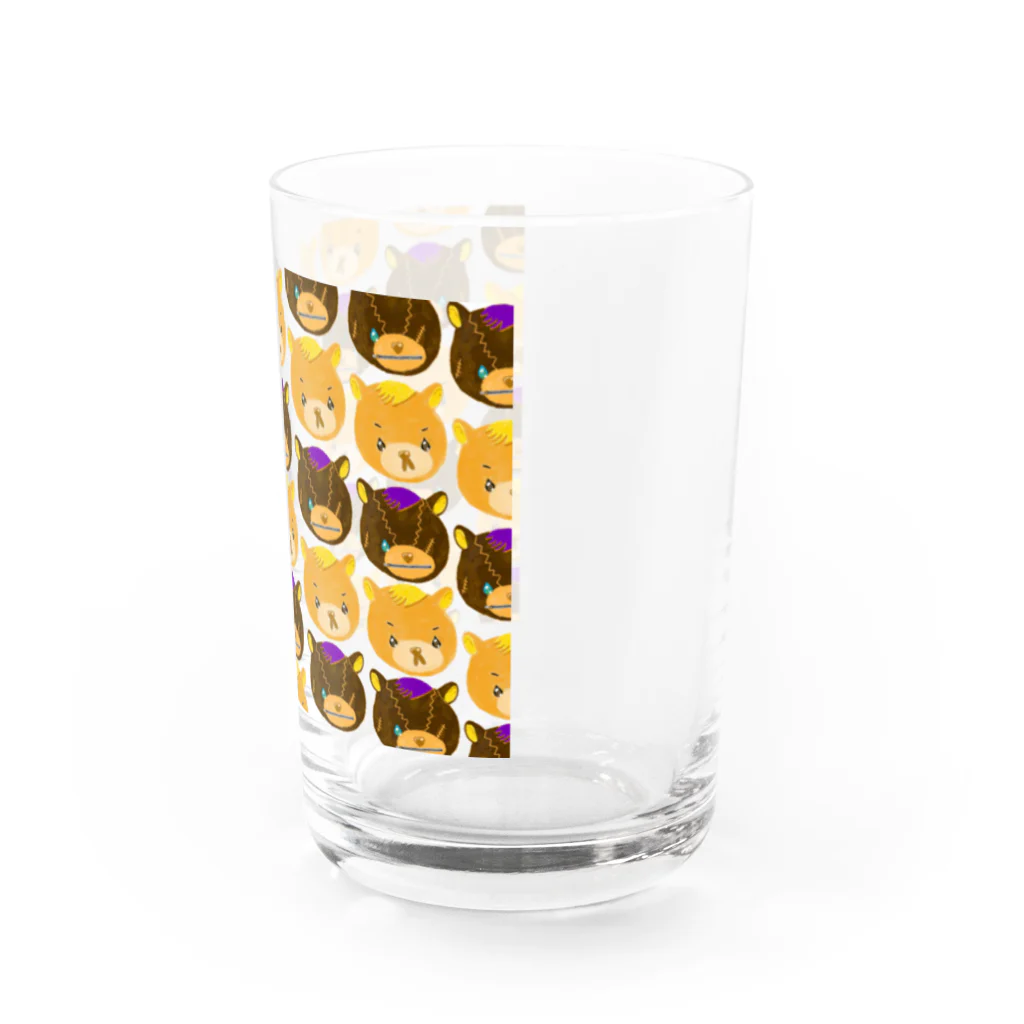 くまのマーク&マクセニのくまのマークとマクセニがいっぱい Water Glass :right