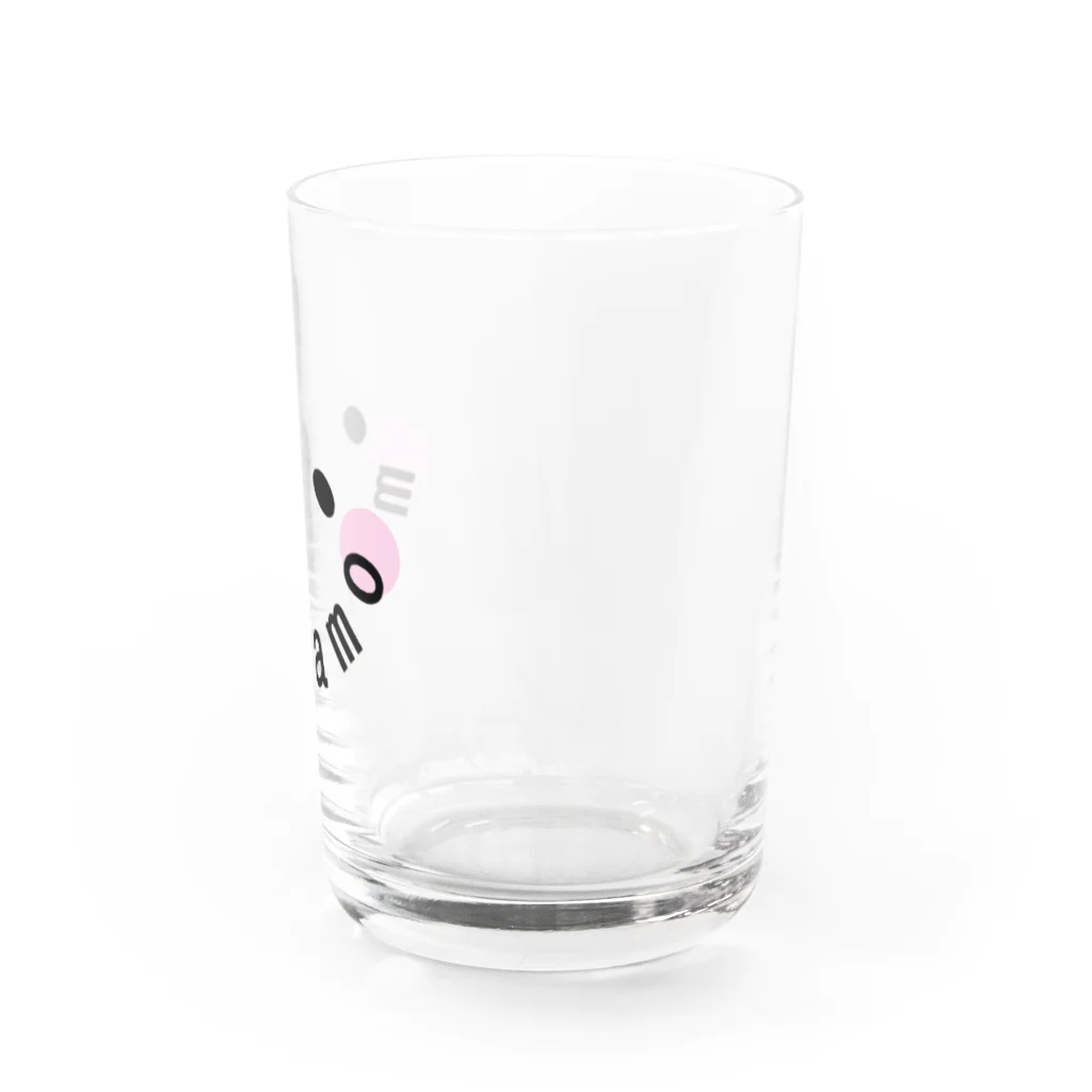 よつかいどうmamamoのmamamoロゴグラス（モノクロｂ） Water Glass :right