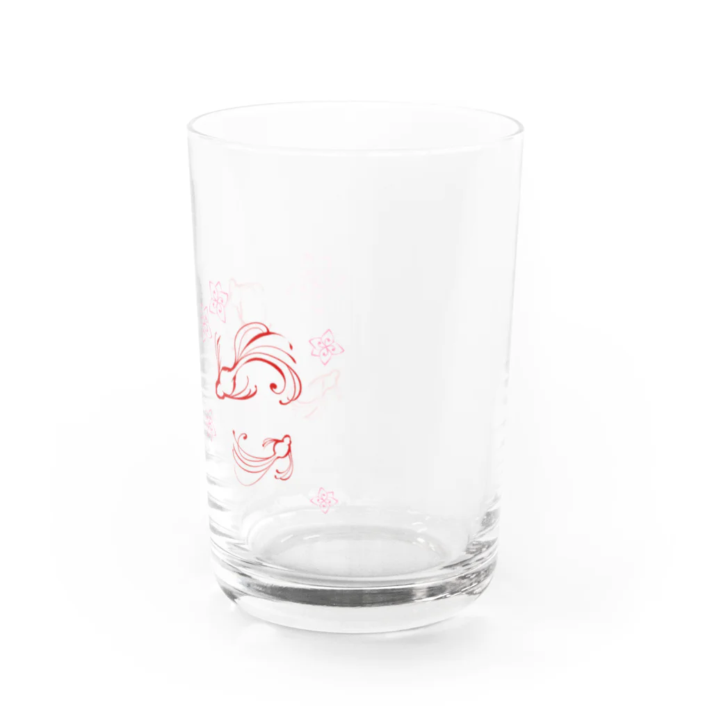 French_Toastの金魚と春 Water Glass :right