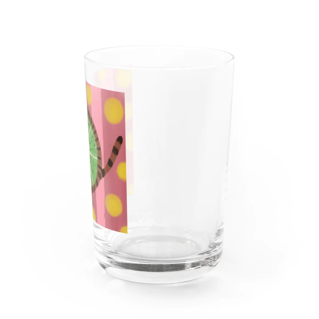 まっすぐなネコ屋さんのフルーティネコちゃん Water Glass :right